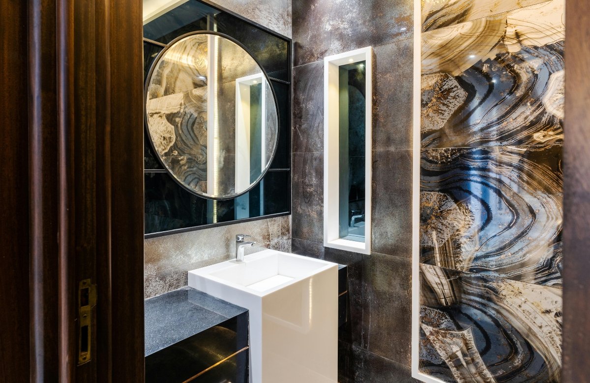 Carrelage dans une salle de bain